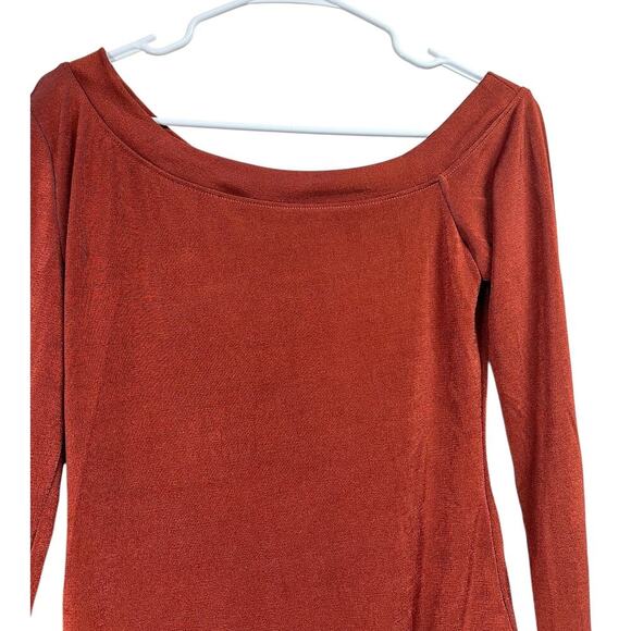 Free People Intimately Women's That's Hot One Shoulder Bodysuit Large Copper - Picture 3 of 12